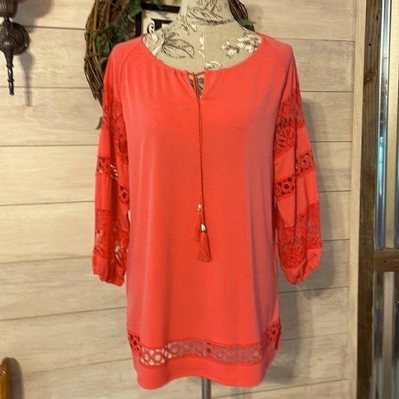 *🆕 Jones Studio Orange Top S - Picture 1 of 5